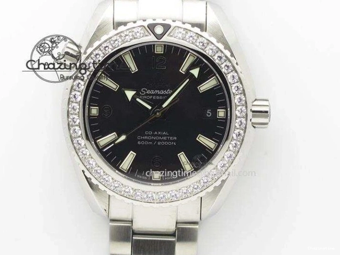 0112 Planet Ocean Master Chronometer 600M 45.5mm SS SCF 1:1 Best Edition Black Orange Bezel Black Dial on Black Rubber Strap A9900 Super Clone ModernLook 7667